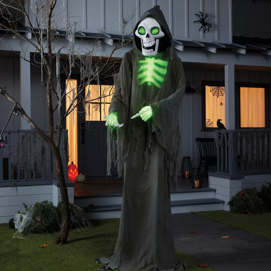 Lewis & Friends™ 8' Light Up Bruce the Skeleton Ghoul™ Outdoor Halloween Decorative Prop - Hyde and EEK! Boutique™ nirvanaguru