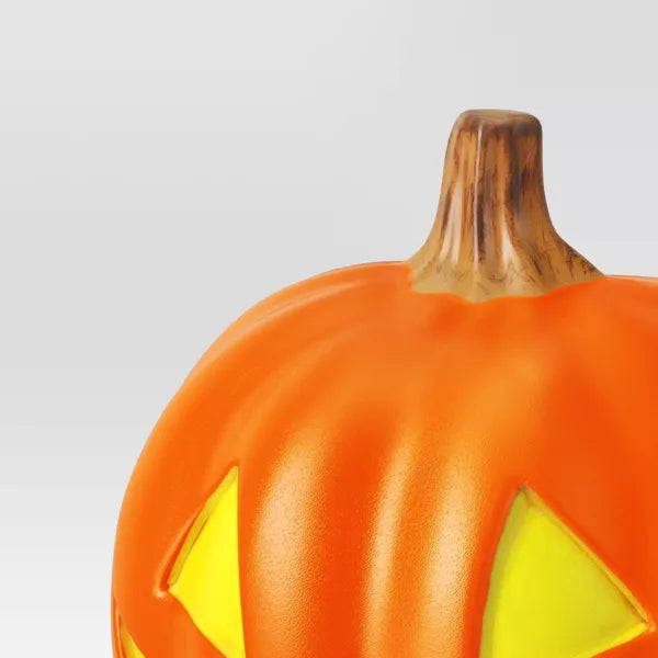 9-Inch Lit Pumpkin Jack Halloween Decoration with Timer – Light-Up Jack-o’-Lantern Prop by Hyde and EEK! Boutique™ nirvanaguru
