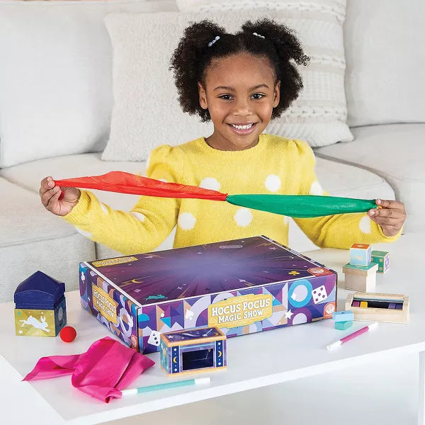 MindWare Hocus Pocus Magic Show Magician Kit - Exciting Magic Tricks for Kids with Over 25 Pieces and Instructional Videos nirvanaguru