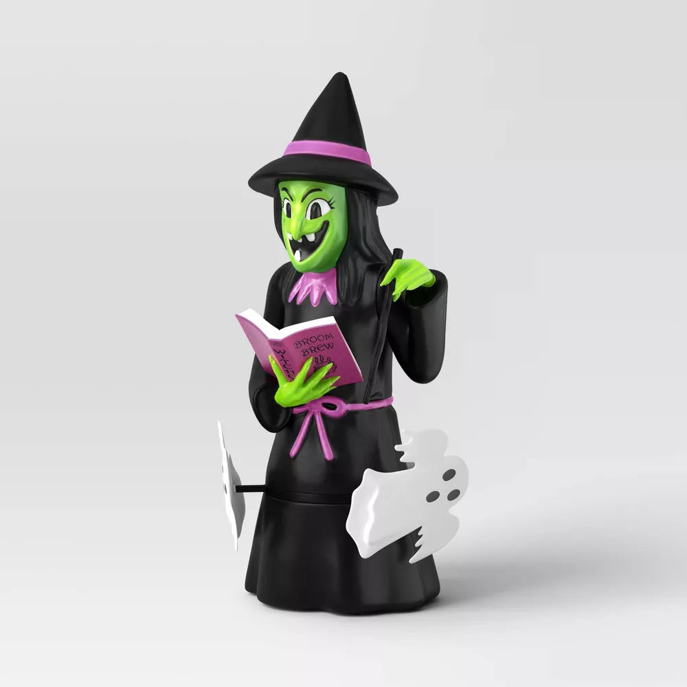 16.14" Light and Sound Witch Figural Halloween Decorative Prop Black - Hyde and EEK! Boutique™ Nirvana Guru
