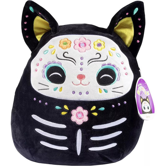 Squishmallows 12-Inch Zelina The Sugar Skull Cat- Official Jazwares Halloween Plush - Collectible Soft Stuffed Animal Toy- Gift for Kids, Girls & Boys Nirvana Guru