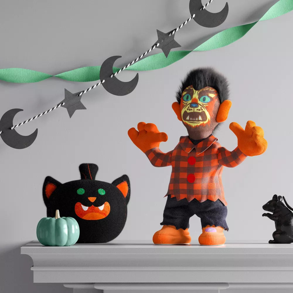 10" Animated Plush Werewolf Halloween Decorative Prop Orange - Hyde and EEK! Boutique™ Nirvana Guru