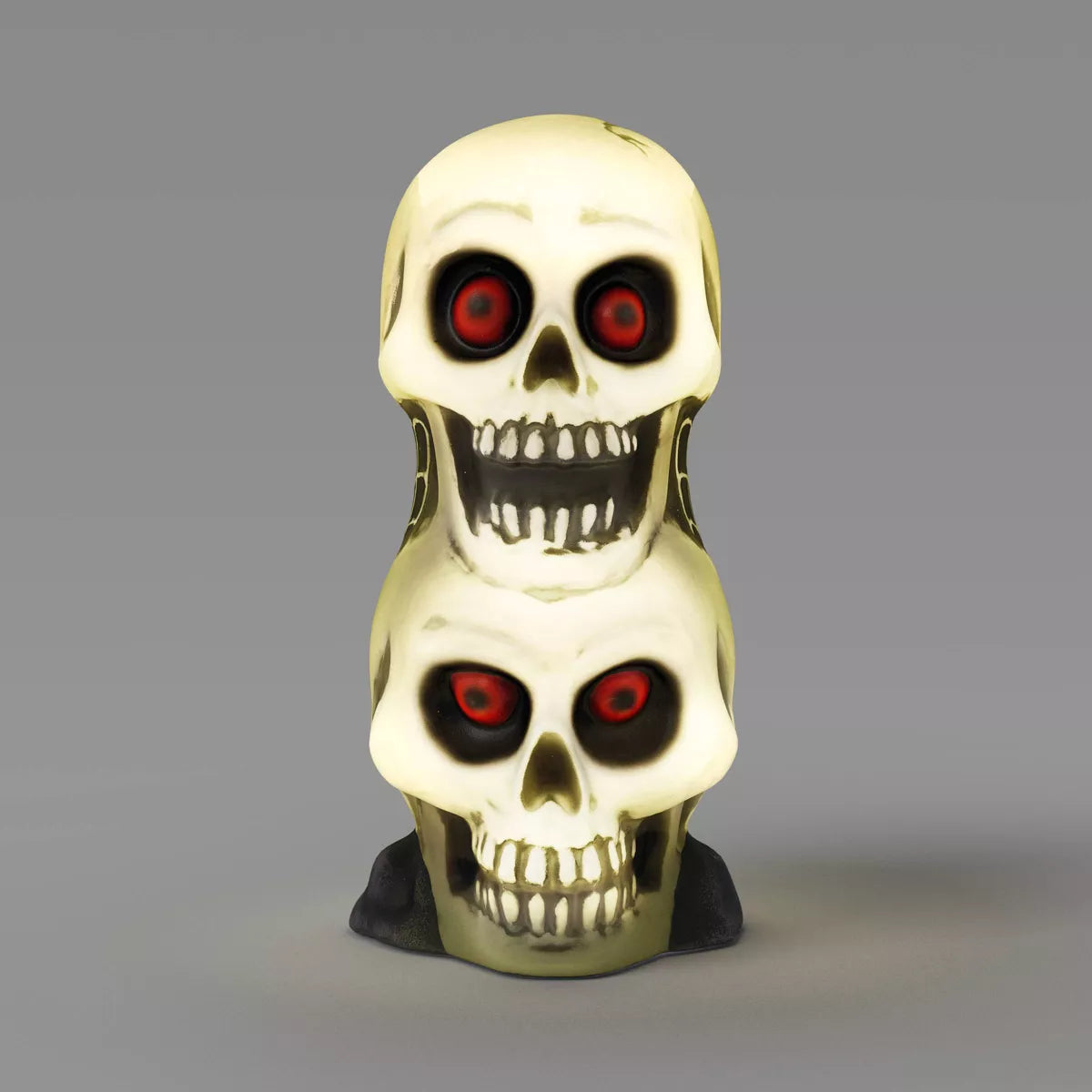 12-Inch Stacked Skulls Blow Mold Halloween Decoration – Off-White Skeleton Prop by Hyde and EEK! Boutique™ nirvanaguru