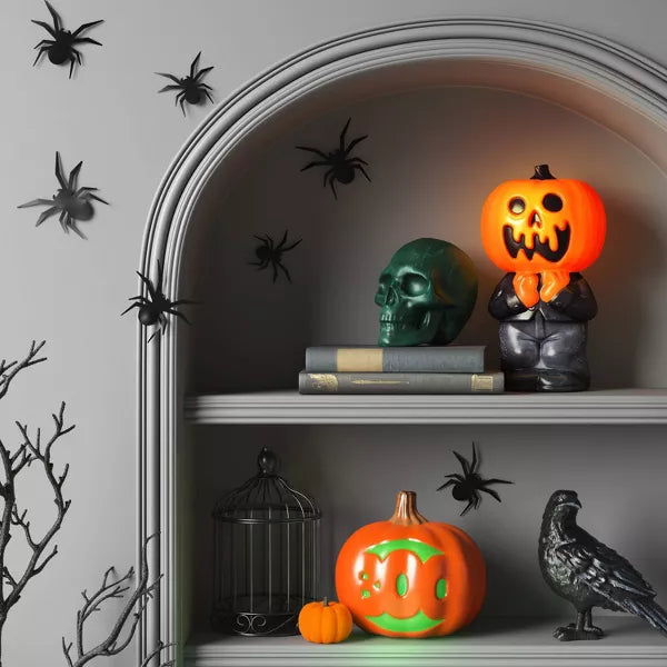12.2-Inch Scared Jack Lit Blow Mold Halloween Decoration – Orange Pumpkin Prop by Hyde and EEK! Boutique nirvanaguru