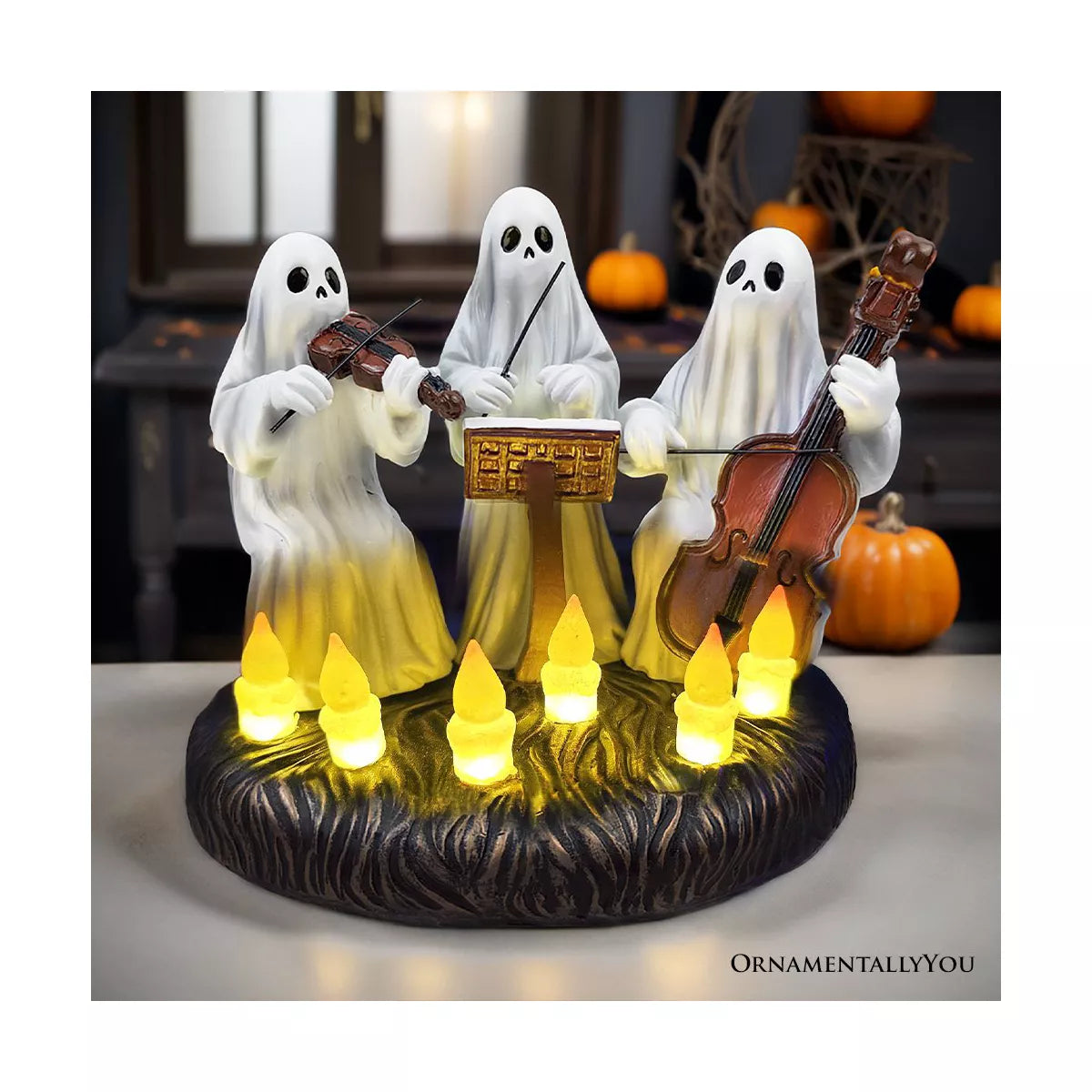 Ghostly Ensemble Trio Lighted Spooky Home Figurine, 5.5" LED Haunted Halloween Ghost Statue| OrnamentallyYou nirvanaguru