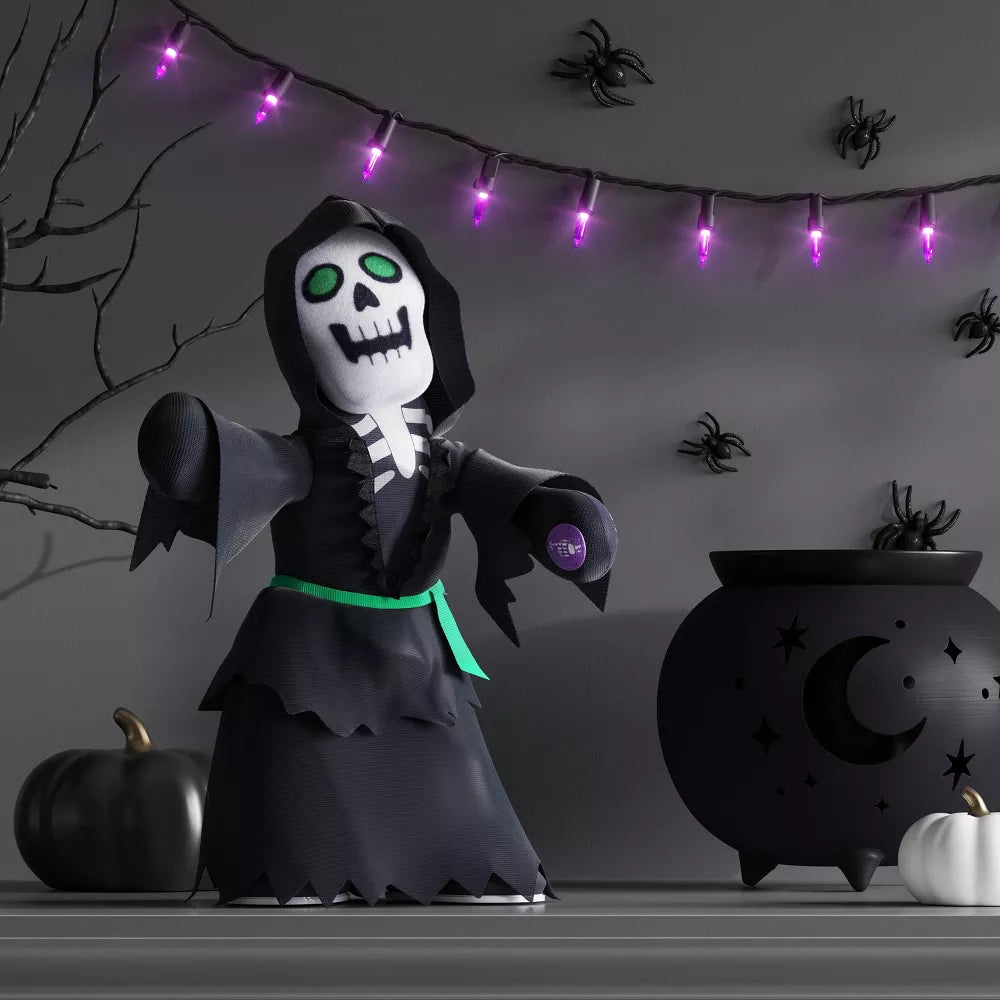 11.5" Animated Plush Ghoul Halloween Decorative Prop Black - Hyde and EEK! Boutique™ Nirvana Guru