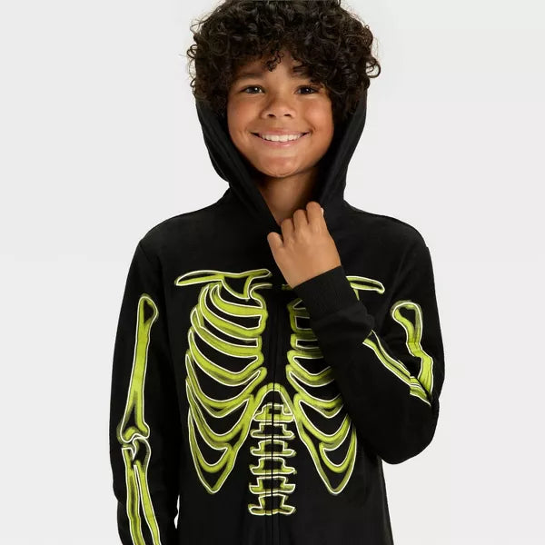 Boys' Halloween Skeleton Union Suit - Cat & Jack™ Black nirvanaguru