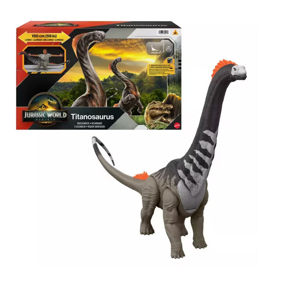 Jurassic World Rebirth Super Colossal Titanosaurus Dinosaur 53" Long Herbivore nirvanaguru