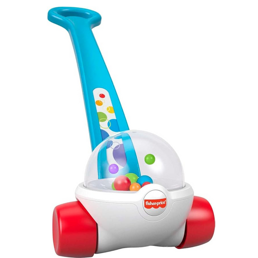 Fisher-Price Baby & Toddler Toy Corn Popper Blue Push-Along with Ball-Popping Action for Infants Ages 1+ Years, 2-Piece Assembly nirvanaguru
