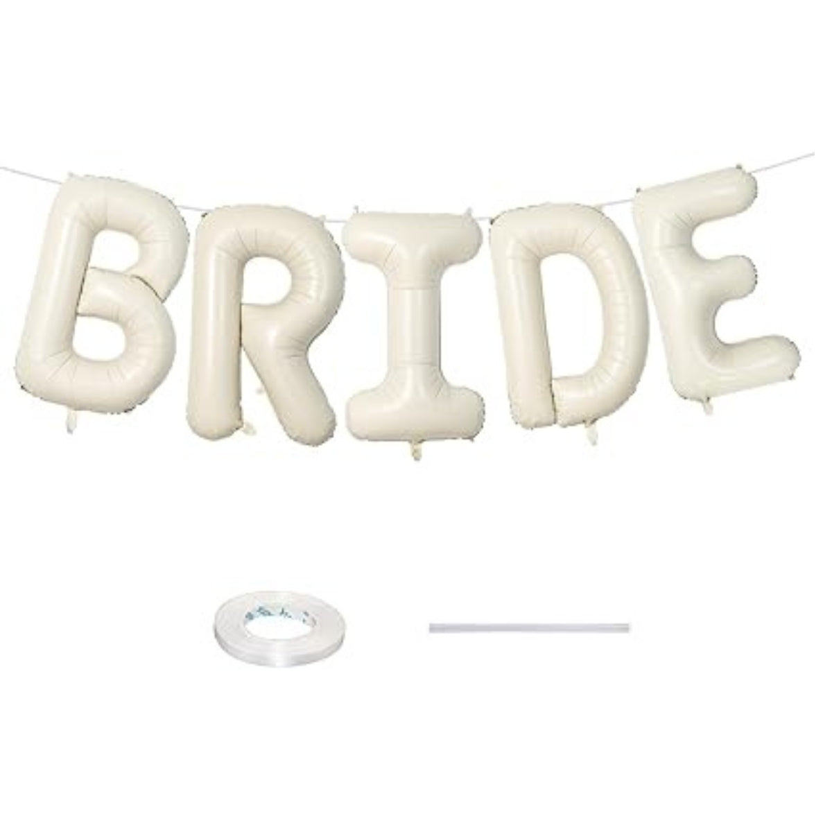 40 Inch Beige BRIDE Balloons Bachelorette for Bridal Shower, Cream White Sand Bride Mylar Foil Banner Letter Sign, Bridal Balloon Banner for Wedding Engagement Bride To Be Party Favors Decorations nirvanaguru