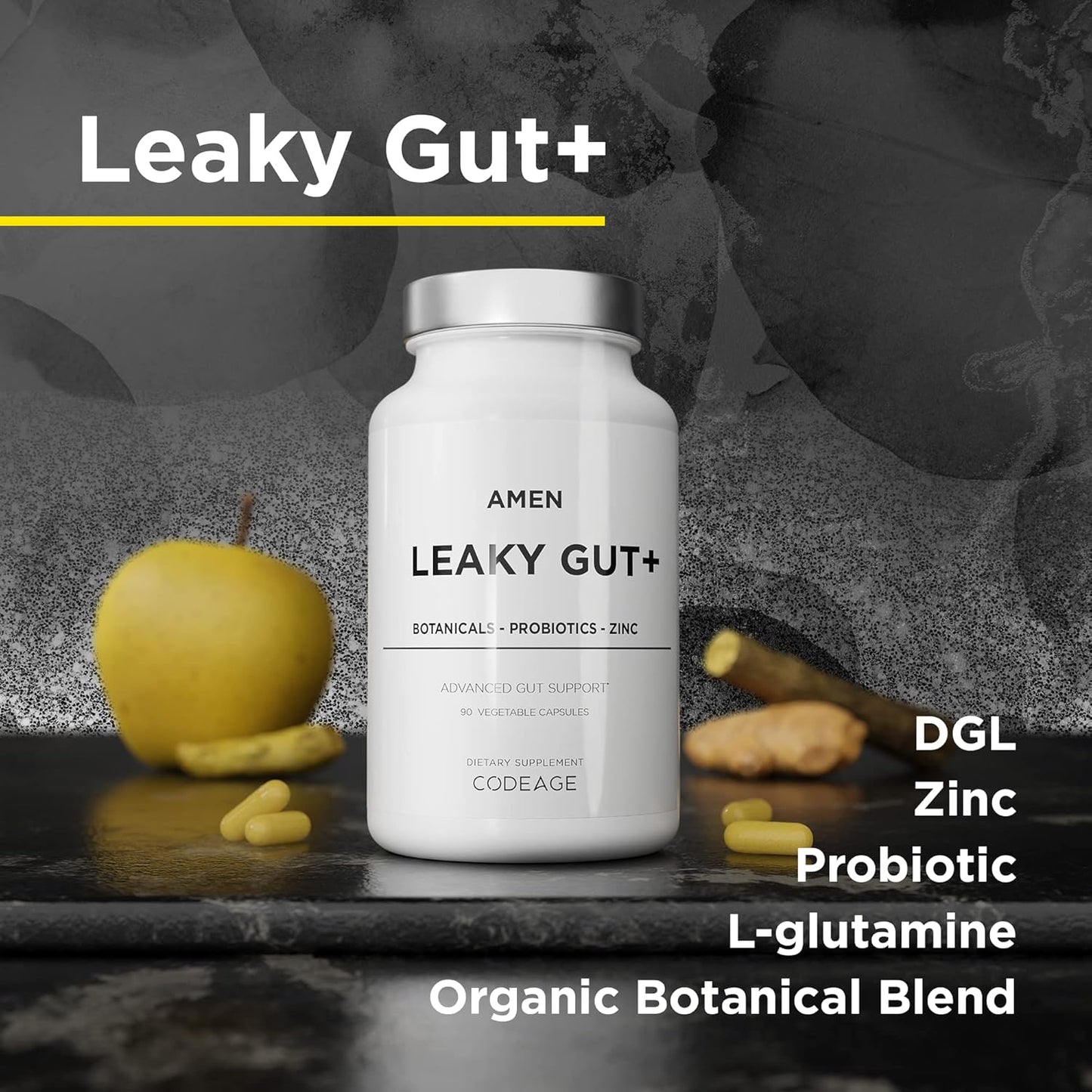 Amen Leaky Gut Supplement - Advanced Formula with Bioavailable L Glutamine - Nirvana Guru