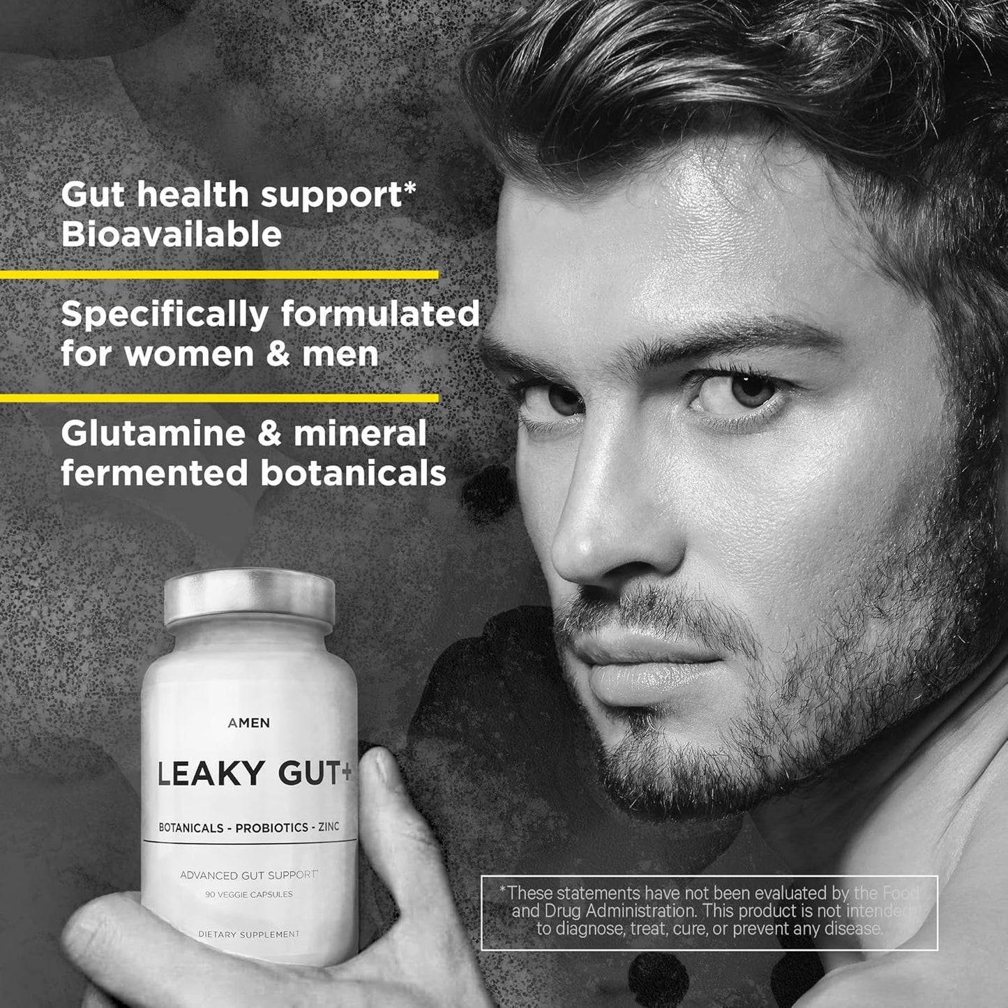 Amen Leaky Gut Supplement - Advanced Formula with Bioavailable L Glutamine - Nirvana Guru