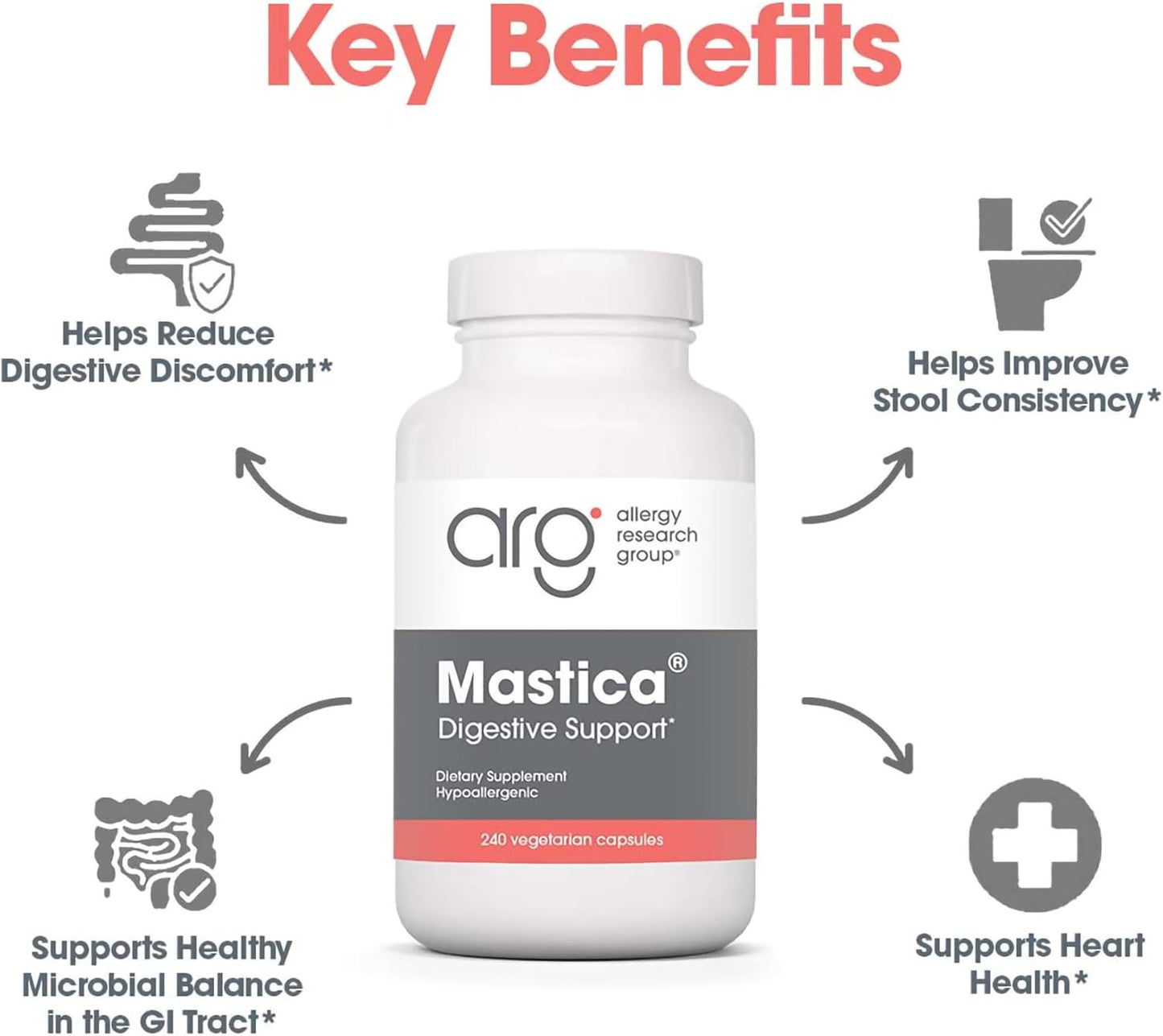 Allergy Research Group Mastica Dietary Supplement - GI Health, Helps Relieve Digestive Problems - Nirvana Guru