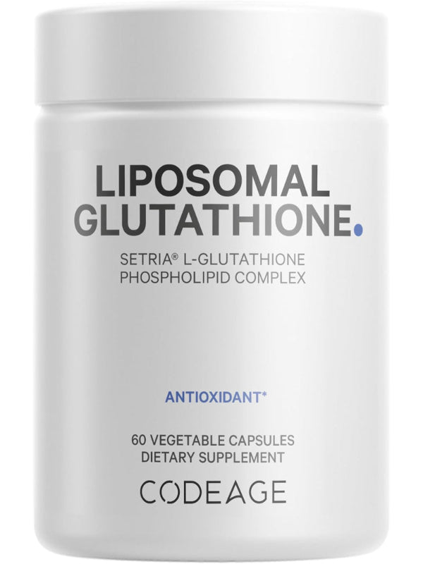 Codeage Liposomal Glutathione Supplement - Pure Reduced Setria L-Glutathione, Liposomal Delivery, Phospholipid Complex - Encapsulated Glutathione Powder Pills - Vegan, Non-GMO - 60 Capsules - Nirvana Guru