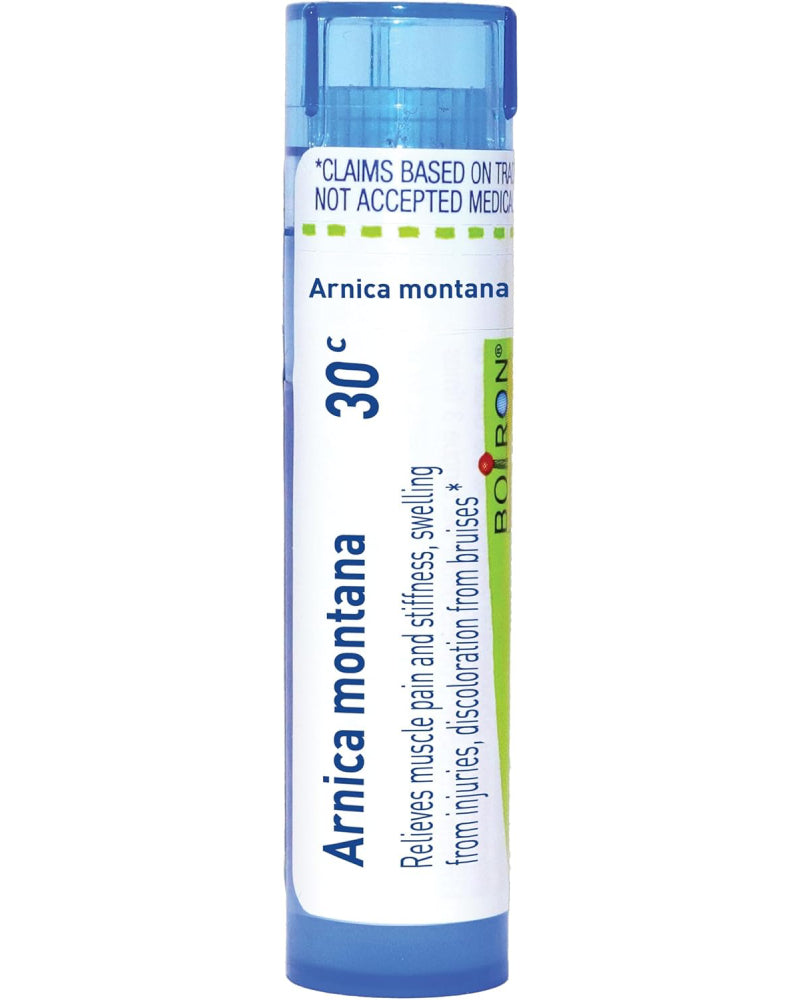Boiron Arnica Montana 30C for Muscle Pain, Stiffness, Swelling from Injuries & Bruises - 80 Pellets - Nirvana Guru