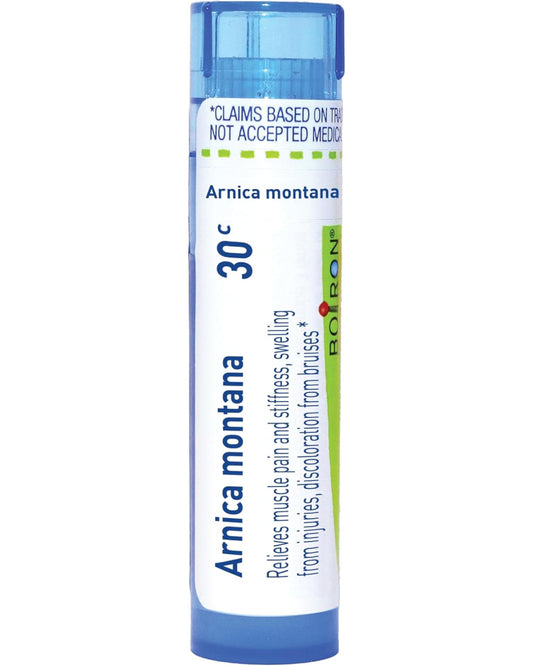 Boiron Arnica Montana 30C for Muscle Pain, Stiffness, Swelling from Injuries & Bruises - 80 Pellets - Nirvana Guru