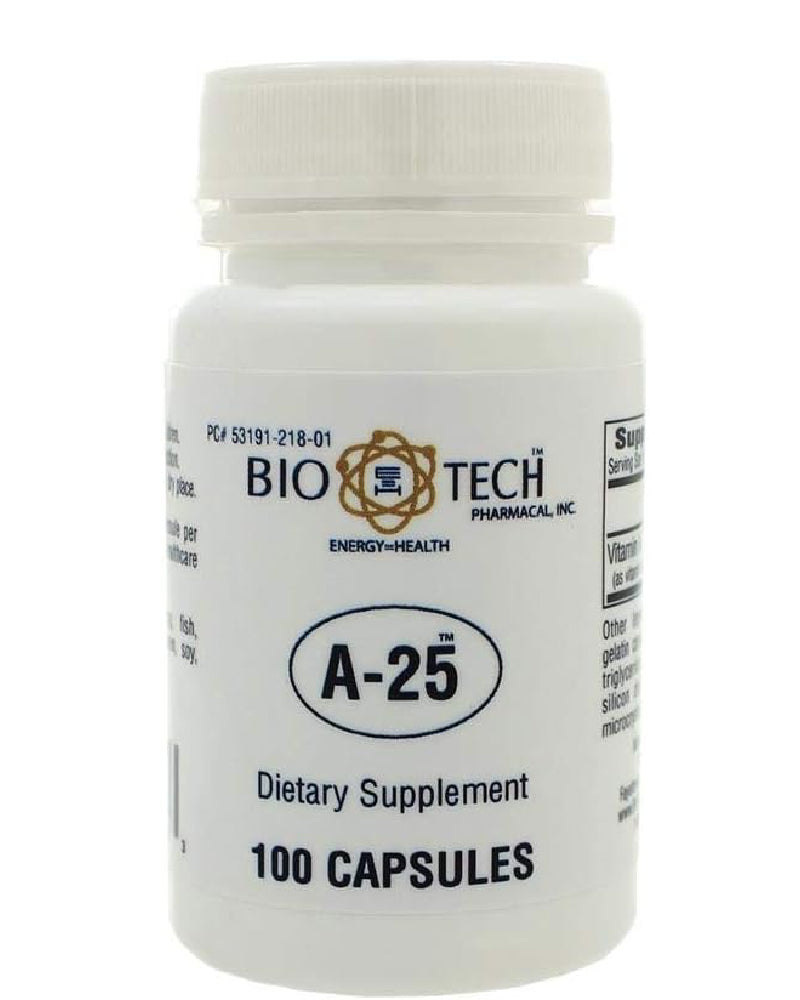 MSNOR Bio-Tech Pharmacal A-25 Vitamin A 25,000 IU - 100 Capsules