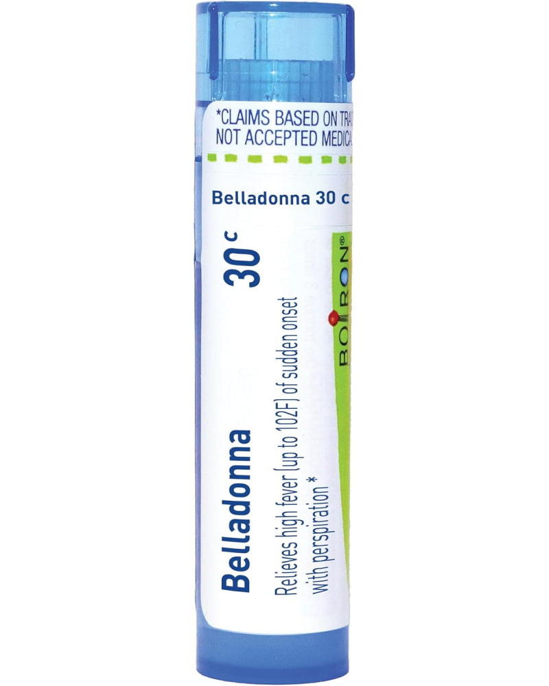 Boiron Belladonna 30C Homeopathic Medicine for Fever - 80 Pellets - Nirvana Guru