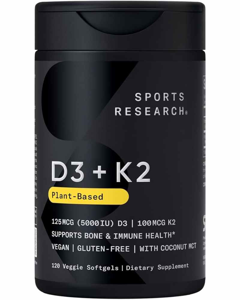 Sports Research Vegan D3 5000iu with Vitamin K2 - Nirvana Guru