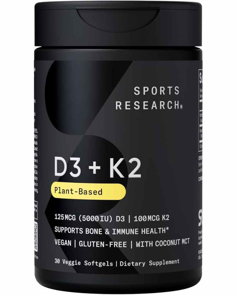 Sports Research Vegan D3 5000iu with Vitamin K2 - Nirvana Guru