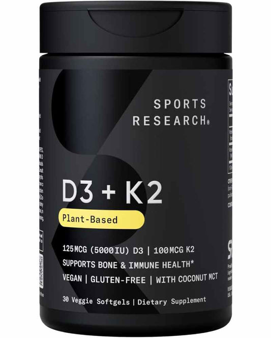 Sports Research Vegan D3 5000iu with Vitamin K2 - Nirvana Guru