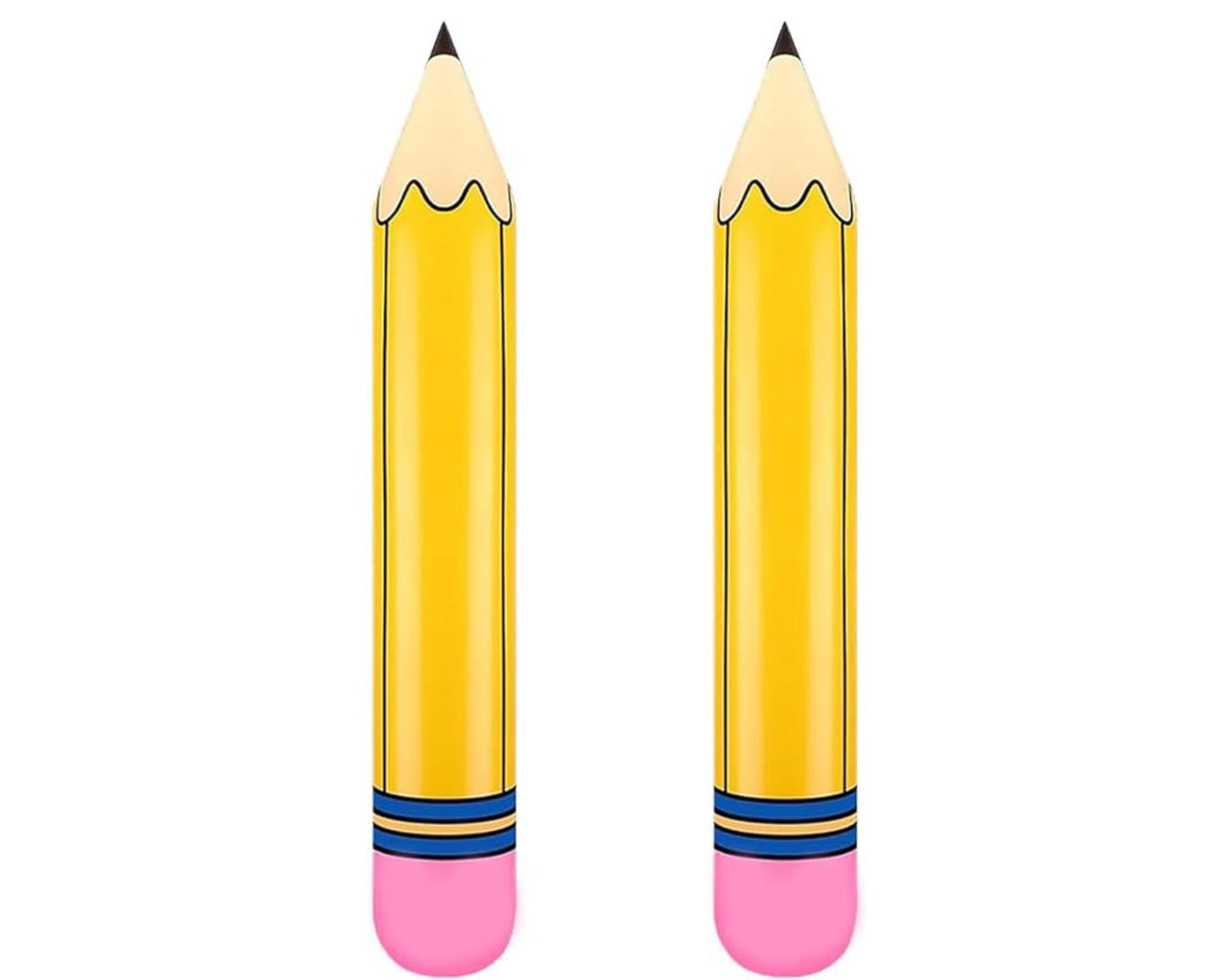 Totelux Large Pencil Balloons 27’’ Inflatable Pencil Back to School Decorations Giant Yellow Crayon Balloons for Classroom Garden Hanging Photo Prop Birthday Party Favor 2PCS nirvanaguru