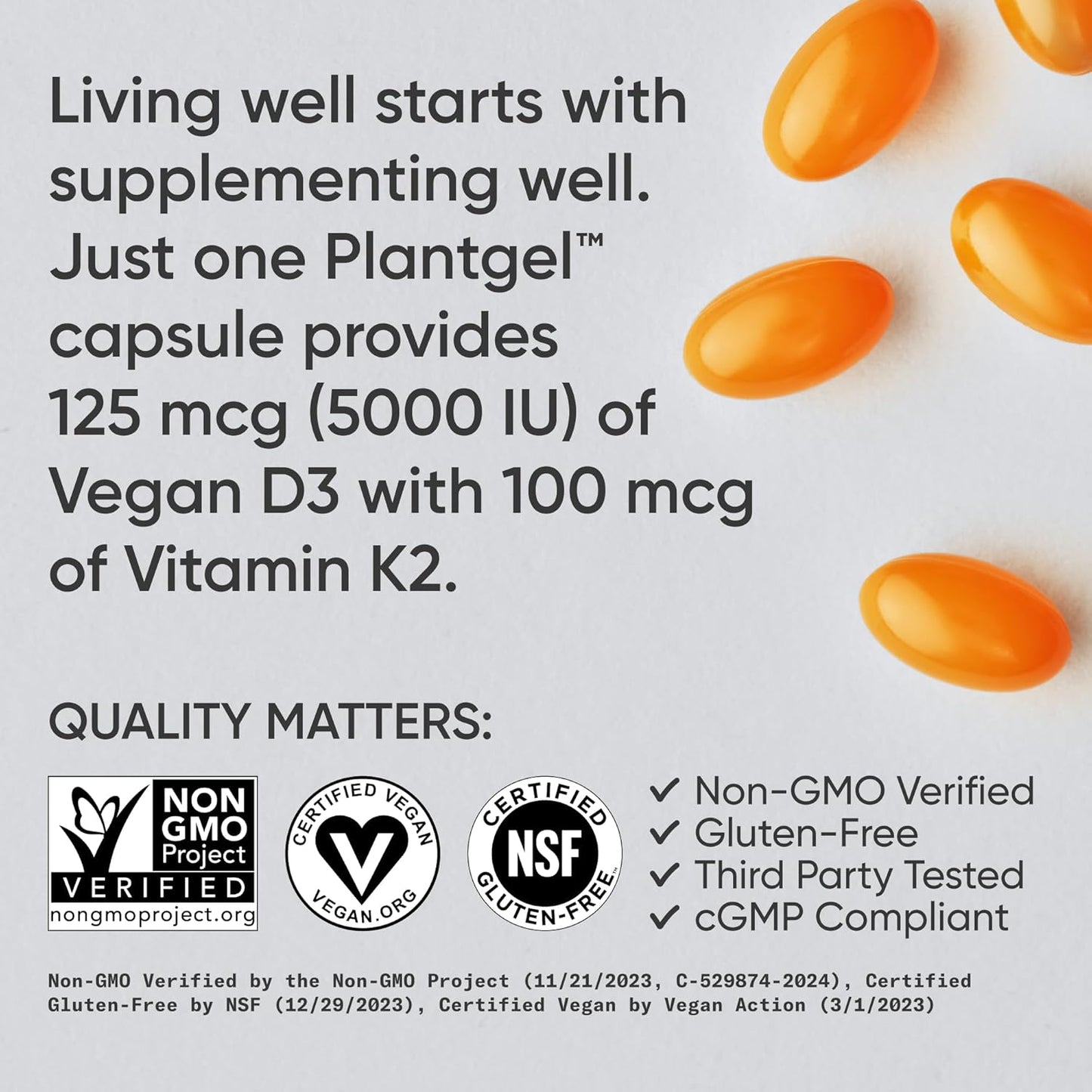 Sports Research Vegan D3 5000iu with Vitamin K2