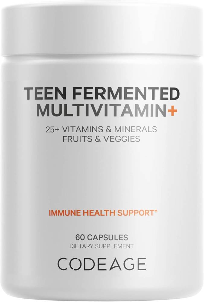 Codeage Teen Multivitamin Supplemen,Organic Whole Food Formula with Omega-3 and Vitamins A to K - 60 Capsules - Nirvana Guru