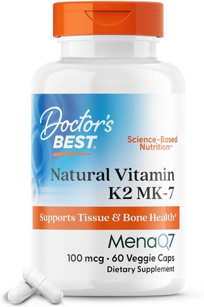 Doctor's Best Natural Vitamin K2 Mk-7 with MenaQ7,60 Veggie Capsules - Nirvana Guru