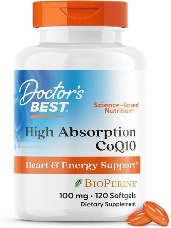 Doctor's Best High Absorption CoQ10 with BioPerine,120 Count - Nirvana Guru