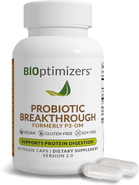 BIOptimizers Probiotic Breakthrough, Proteolytic Prebiotics & Probiotics Supplement,60 Vegan Capsules - Nirvana Guru