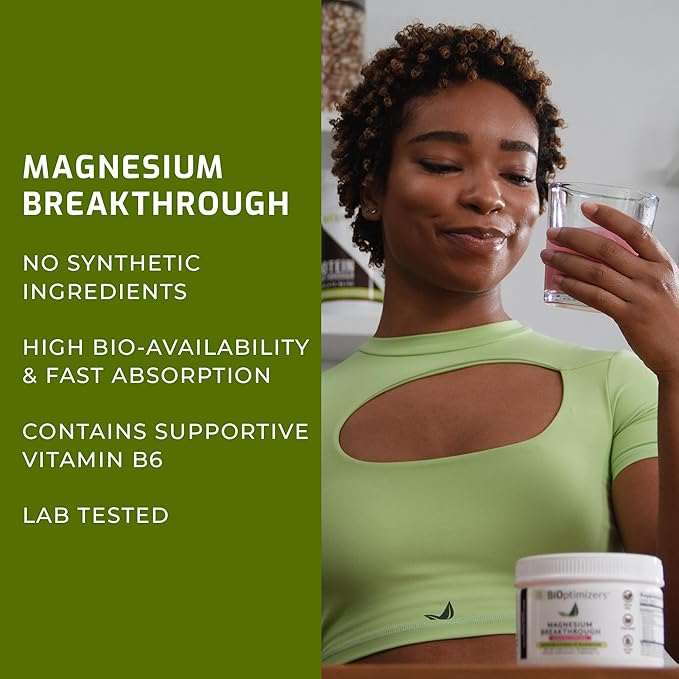 BIOptimizers Magnesium Breakthrough Drink Raspberry Lemonade,30 Servings - Nirvana Guru