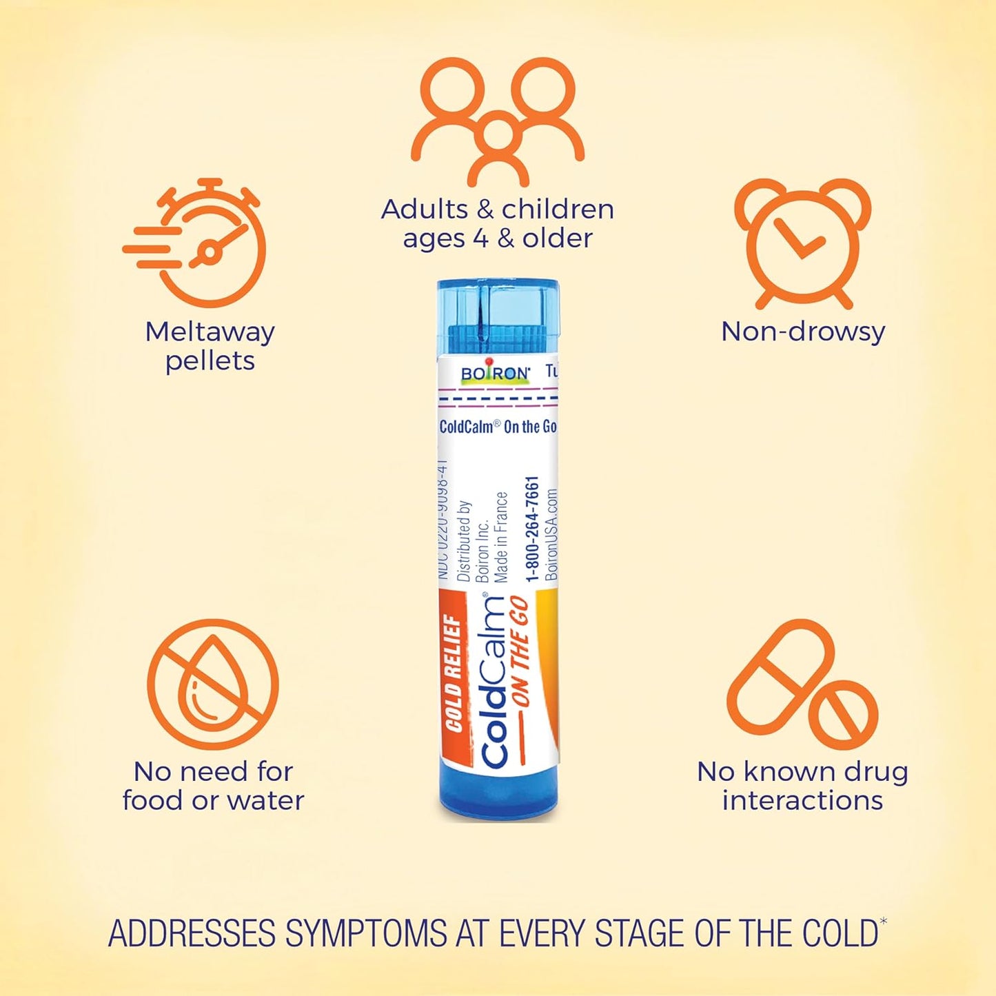 Boiron ColdCalm On The Go Cold Relief,2 Count (160 Pellets) - Nirvana Guru