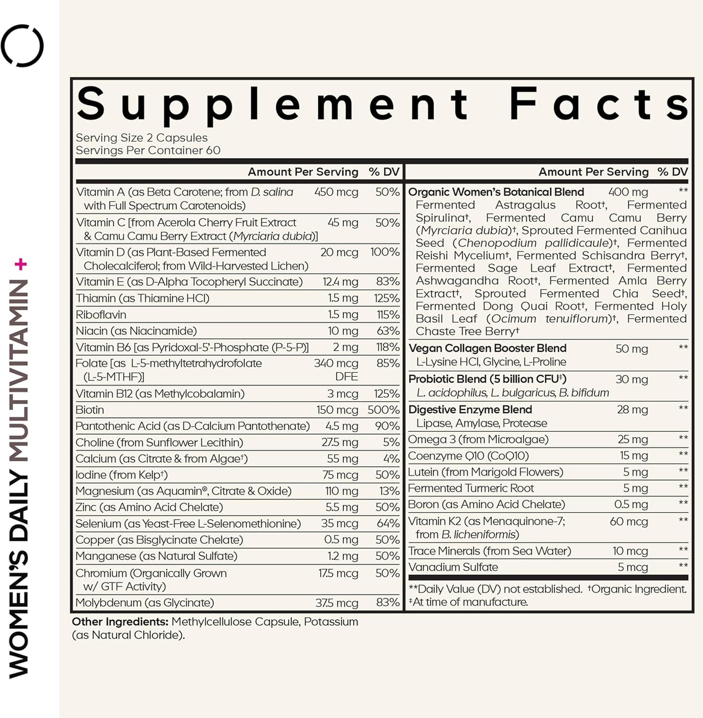 Codeage Women’s Daily Multivitamin,120 Capsules - Nirvana Guru
