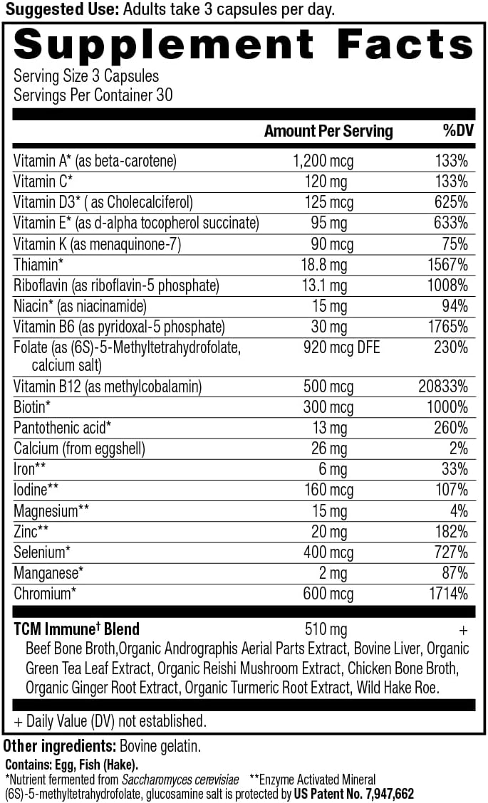 Ancient Nutrition Multivitamin for Immune Support,90 Capsules - Nirvana Guru