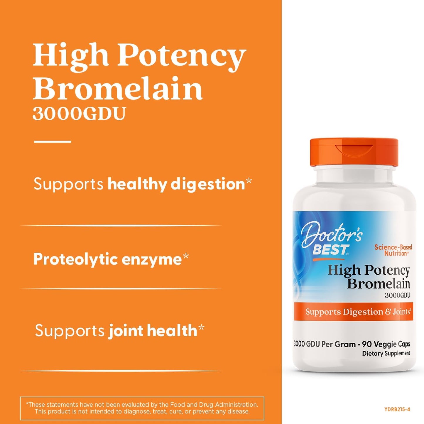 Doctor's Best 3000 GDU Bromelain Proteolytic Digestive Enzymes Supplements,90 Count - Nirvana Guru