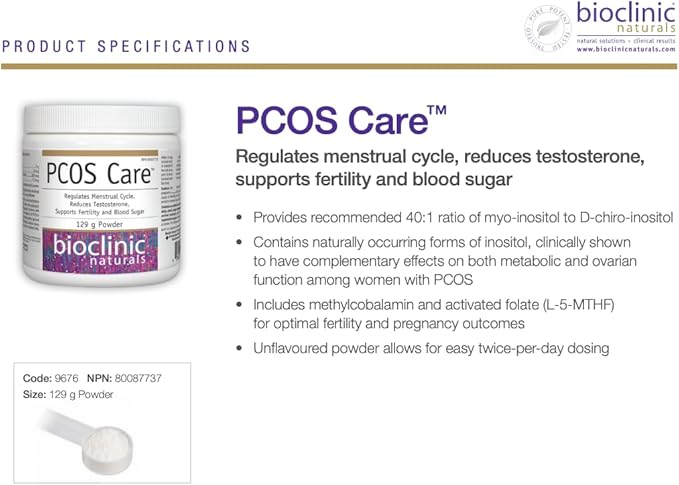 Bioclinic Naturals - Myo-Inositol 129 g Powder - Nirvana Guru