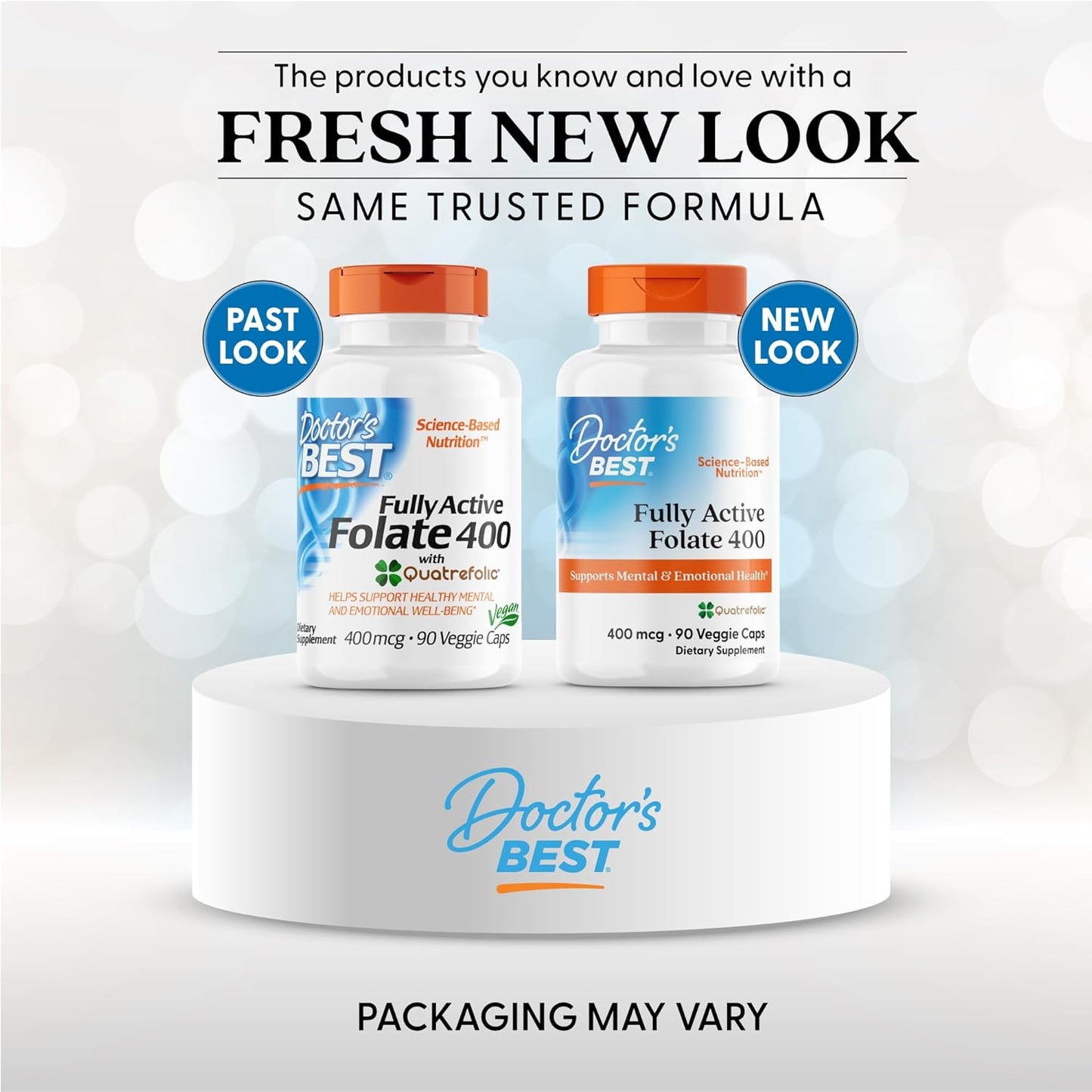 Doctor's Best Fully Active Folate with Quatrefolic400 mcg,90 Veg Caps - Nirvana Guru