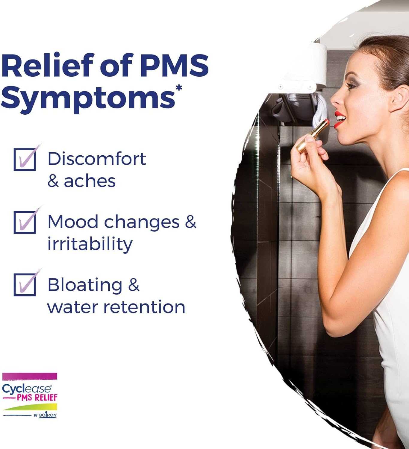 Boiron Cyclease PMS Relief Tablets for Symptoms from PMS,60 Count - Nirvana Guru
