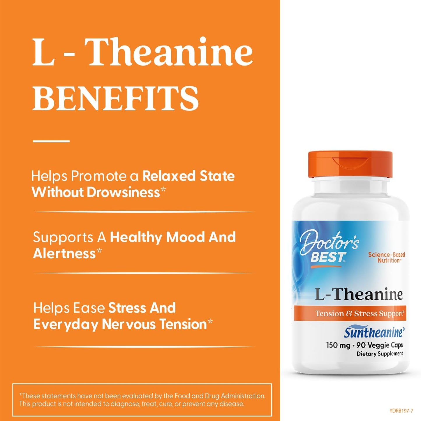 Doctor's Best L-Theanine Contains Suntheanine,90 Count - Nirvana Guru