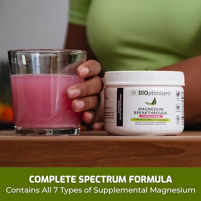 BIOptimizers Magnesium Breakthrough Drink Raspberry Lemonade,30 Servings - Nirvana Guru