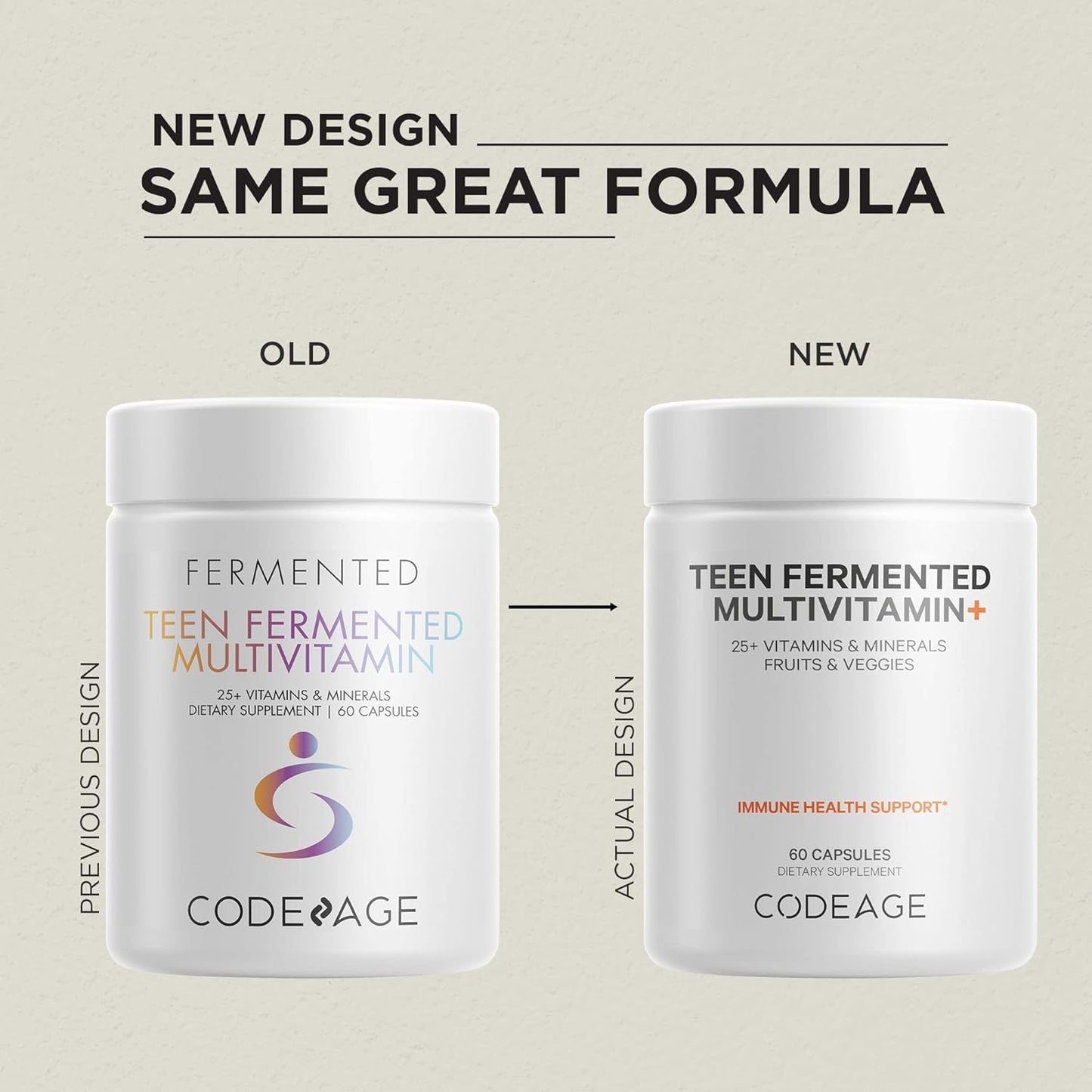 Codeage Teen Multivitamin Supplemen,Organic Whole Food Formula with Omega-3 and Vitamins A to K - 60 Capsules - Nirvana Guru