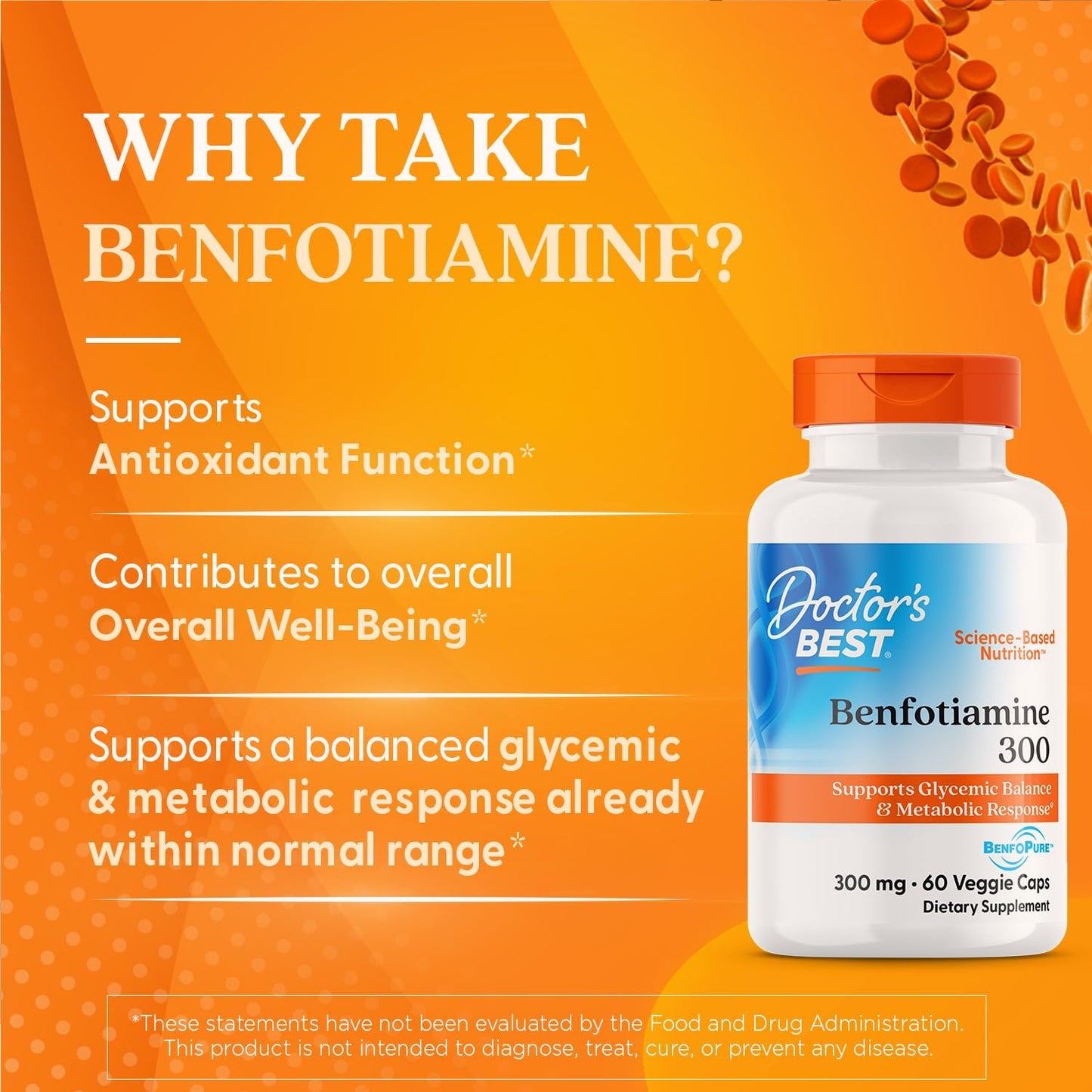 Doctor's Best Benfotiamine 300 with BenfoPure, Helps Maintain Healthy Glucose Metabolism,60 Veggie Caps - Nirvana Guru