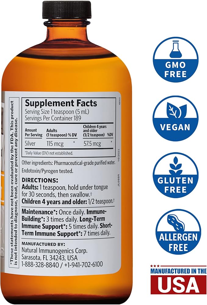 Argentyn 23 Professional Bio-Active Silver Hydrosol for Immune Support,32oz - Nirvana Guru