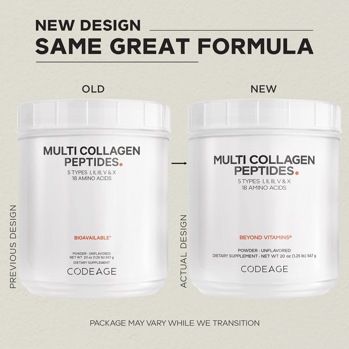 Codeage Multi Collagen Protein Powder Peptides, Hydrolyzed Collagen for Women & Men,20 OZ - Nirvana Guru
