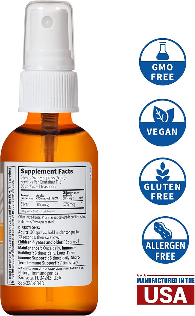 Argentyn 23 Professional Bio-Active Silver Hydrosol for Immune Support,2oz - Nirvana Guru