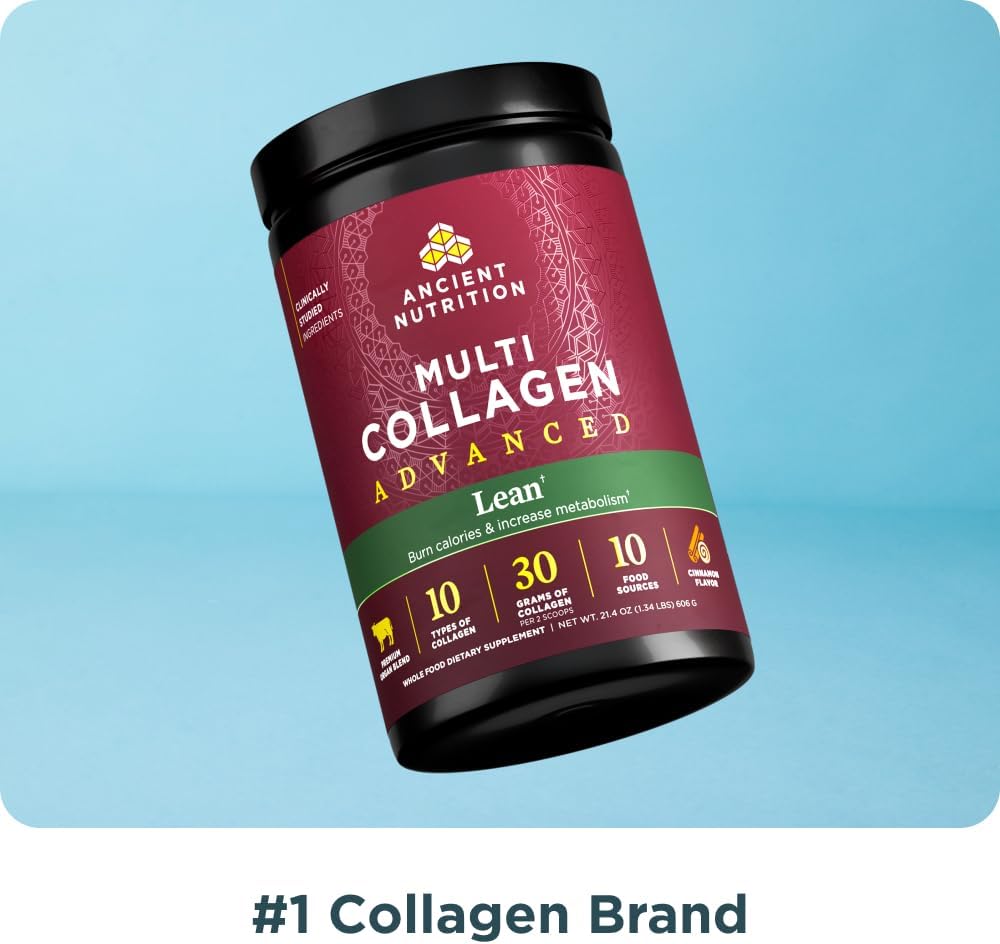 Ancient Nutrition Advanced Hydrolyzed Collagen Peptides Powder Protein Lean with Probiotics - Nirvana Guru