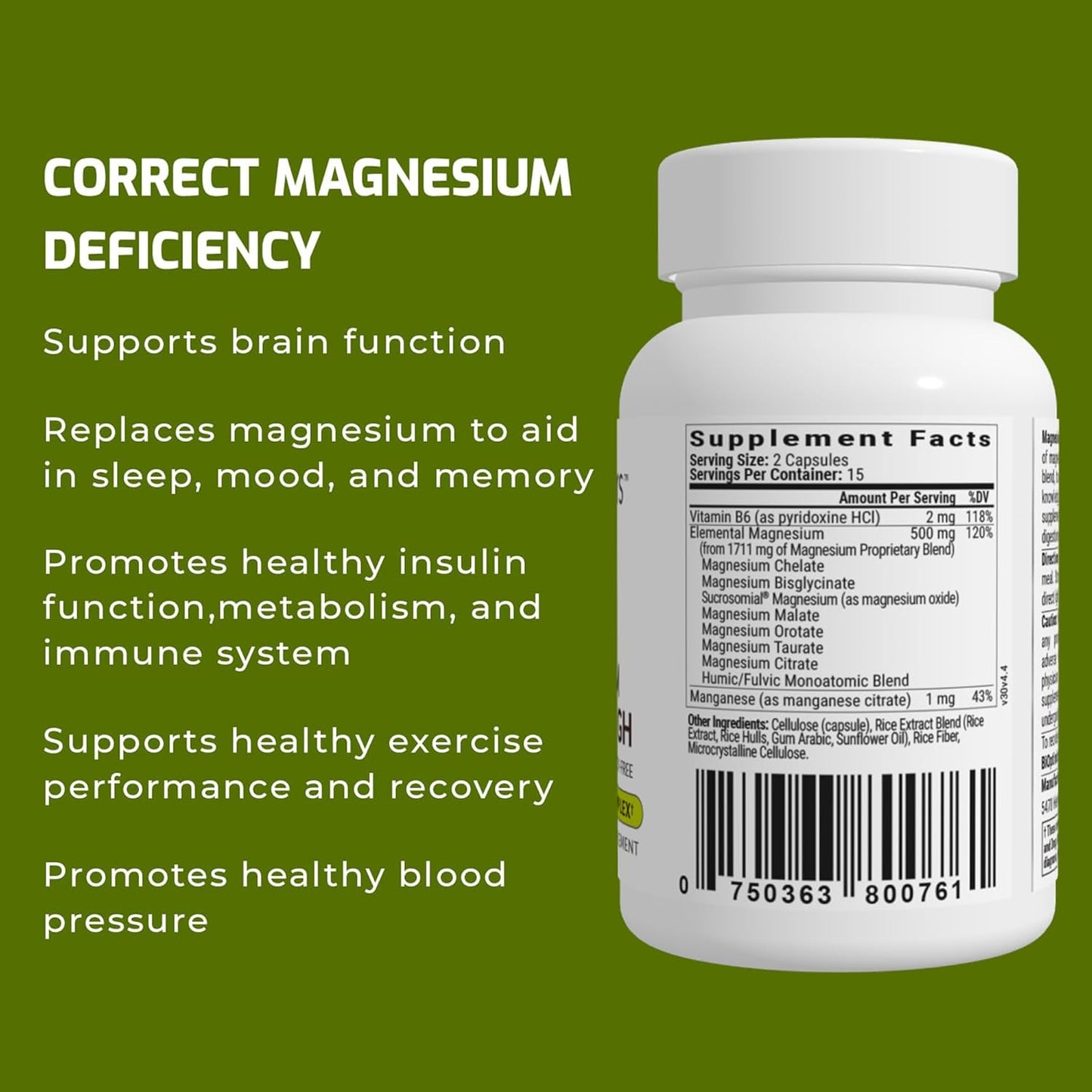 BIOptimizers Magnesium Breakthrough Supplement 4.0,30 Capsules - Nirvana Guru