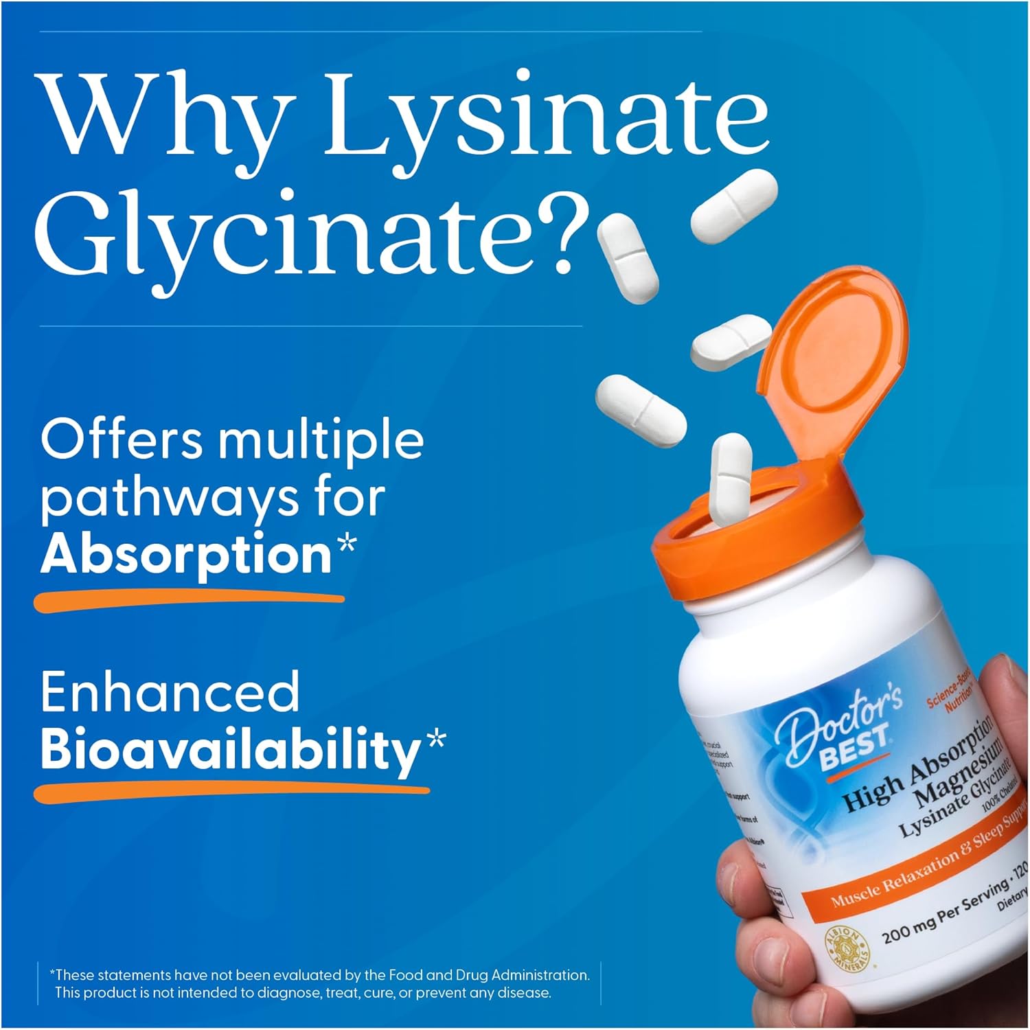 Doctor's Best High Absorption Magnesium Glycinate Lysinate, 100% Chelated,240 Count - Nirvana Guru