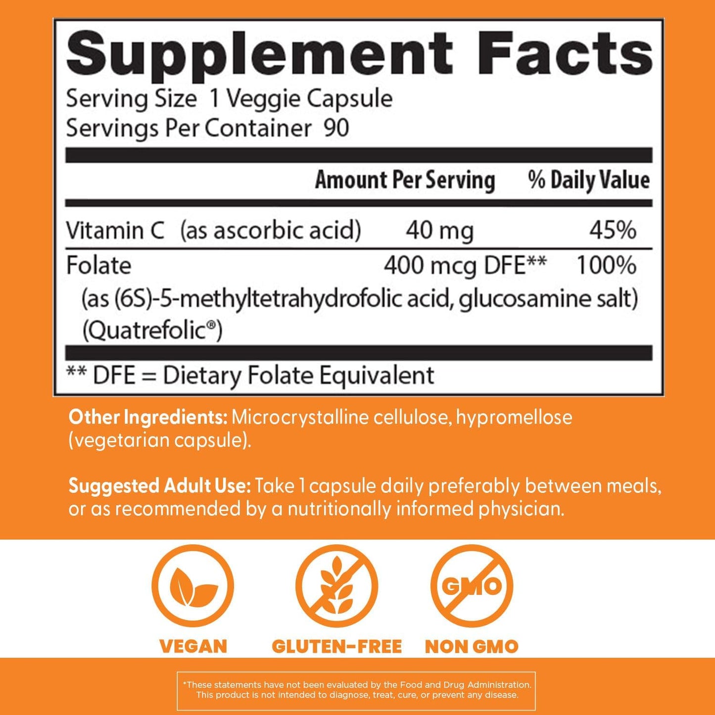 Doctor's Best Fully Active Folate with Quatrefolic400 mcg,90 Veg Caps - Nirvana Guru
